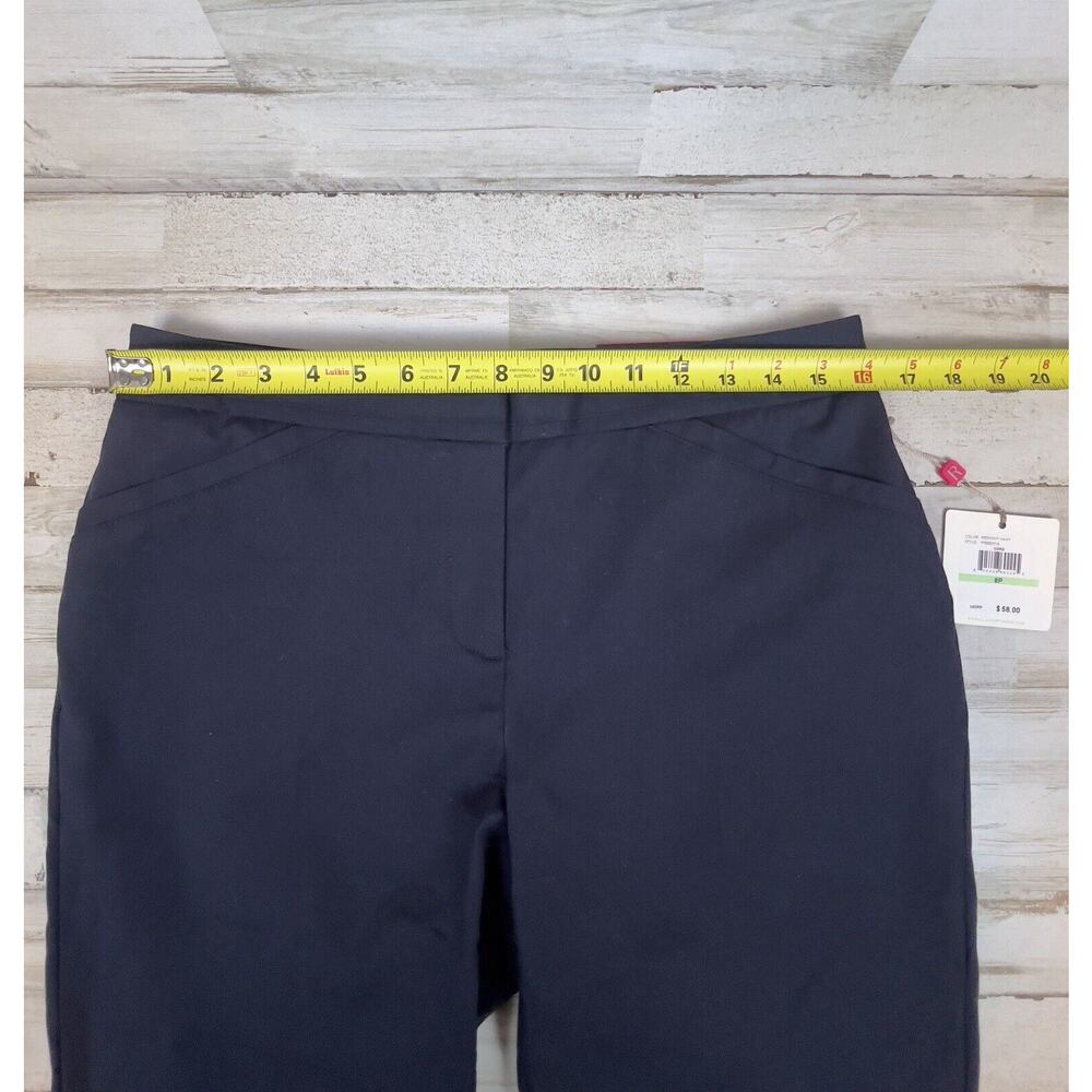 Rafaella Classic Fit Tapered Leg Womens Navy Blue Dress Pants Size 10 Petite NWT - Picture 6 of 8